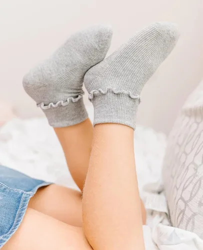 Vista 5 de Jefferies Socks Calcetines de tripulación con volantes para niñas, paquete de 5