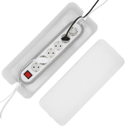 Vista 2 de Hama 20662 - Caja de cables Maxi, 6.1 x 15.7 x 5.1 in, con patas de goma, color blanco