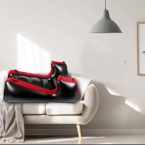 Vista 6 de PLKO Sofá inflable con cojín de almohada, sofá cama inflable, sofá inflable portátil, sofá inflable de relajación, talla única, AX33167