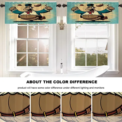 Vista 1118 de Cortinas opacas de poliéster multicapa para cafetería, con diseño de diamantes, 2 unidades, 26 x 24 pulgadas