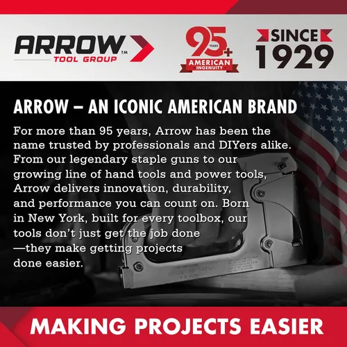 Vista 2 de Kit de Remachadora de Alta Resistencia Arrow, Pistola de Remaches Pop Profesional con 120 Remaches Surtidos