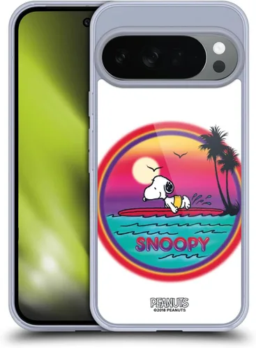 Vista 220 de Head Case Designs Officially Licensed Peanuts Beach Surf Snoopy Boardwalk Airbrush Gel Case [Military Grade Protection] Compatible with Google Pixel