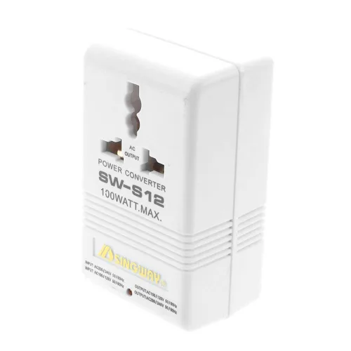 Vista 3 de SINGWAY 100W 110V/120V a 220V/240V Step-Up&Down convertidor de voltaje transformador de viaje blanco