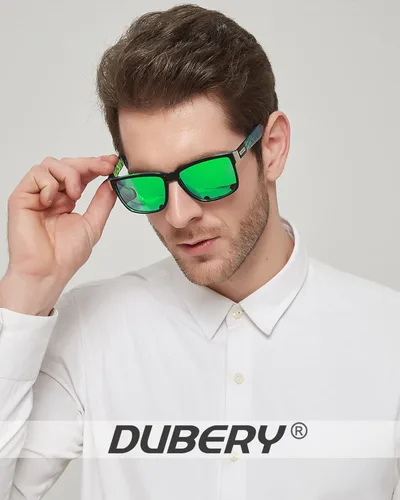 Vista 3 de DUBERY Gafas de sol polarizadas vintage para hombres y mujeres, gafas de sol cuadradas retro D518