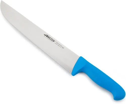 Vista 7 de Arcos Cuchillo de carnicero Range de acero inoxidable nitrum de 7 pulgadas. Cuchillo para carne. Mango azul de polipropileno. Sistema
