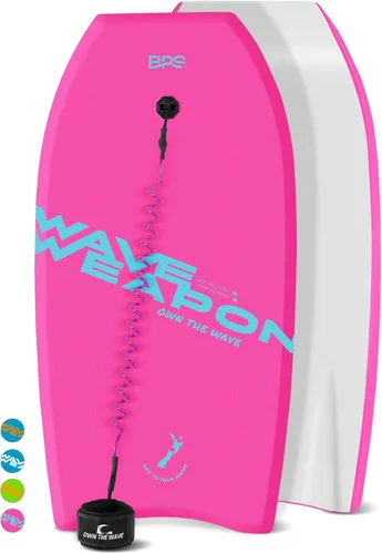 Vista 9 de Own the Wave Bodyboard 'Wave Weapon' para Todas las Condiciones de Olas - Ligera con Núcleo EPS Fondo Liso HDPE Bodyboards para Playa con Correa