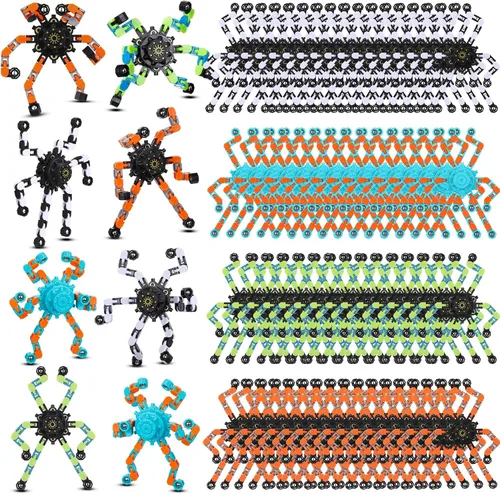 Vista 9 de Junkin 100 piezas transformables Fidget Spinners Juguetes a granel, azul Azul Ombre