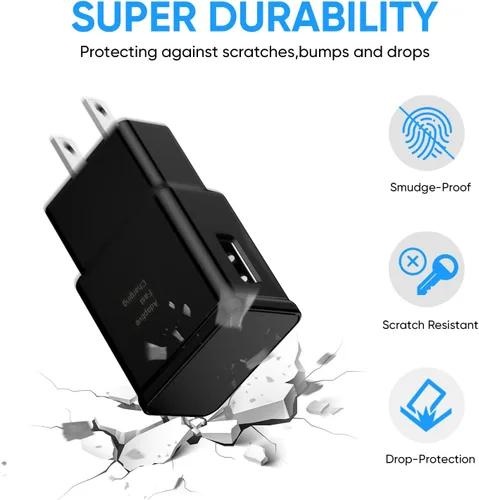 Vista 4 de Adaptive Fast Charging Block USB Wall Charger Adapter Compatible with Samsung Galaxy S25/S24/S23/S22/S22 Ultra/S21/S20/S10/S9/S8/S7/Edge/Note 10