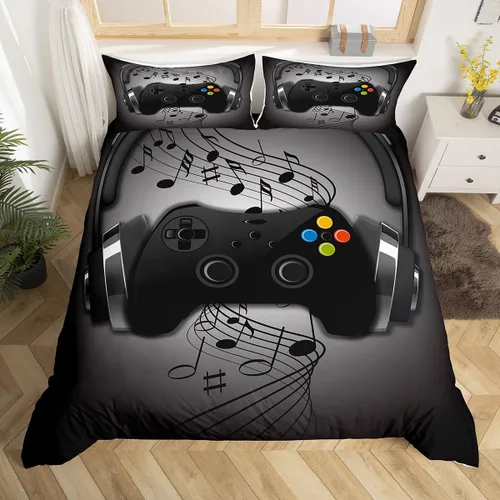 Vista 31 de Edredón con diseño de palmeras hawaianas, olas y playa tropical, con estampado natural decorativo, juego de fundas para almohada, azul