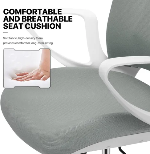 Vista 7 de Magshion Juego de escritorio y silla, silla de oficina ergonómica de malla con soporte lumbar y escritorio de computadora para computadora portátil