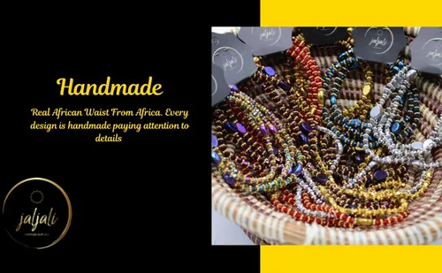 Vista 7 de Handmade African Waist beads from West Africa Senegal. Strethy Unique beads with a sparkle to them. Made with Long Lasting Durable