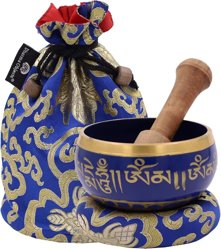 Vista 20 de DharmaObjects Yoga Meditación Buda Cantando Tazón Cojín Mallet Llevar Bolsa Set Regalo