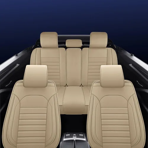 TOMIC Yolanda - Juego completo de 5 fundas para asientos de automóvil, de cuero impermeable, universal, para Nissan Honda Civic CRV Hrv Kia Sorento