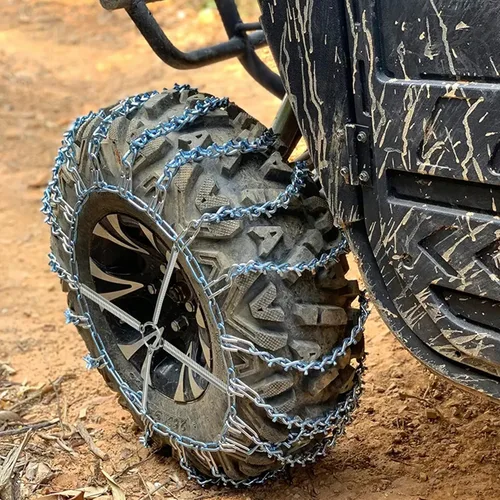 Vista 7 de 1 par de tensores de cadena de neumáticos, tensores de cadena de neumáticos para nieve, tensores de cadena de neumáticos de tractor de jardín