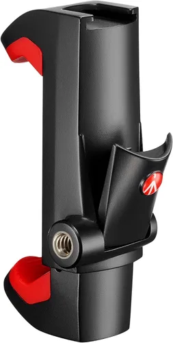 Vista 4 de Manfrotto Abrazadera universal para smartphone, versión Pro (MCPIXI), para mini cámara trípode, trípode de mesa, trípode compacto, vlogging, negro