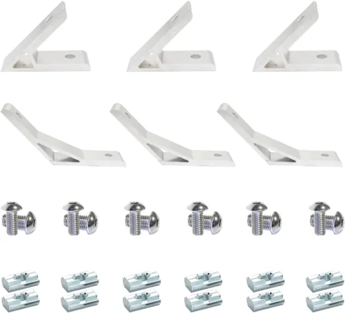 Vista 19 de 20 juegos de 10 soportes de extrusión de 1 "x 1" Serie 1010 Juego de conectores de perfiles de extrusión de aluminio, 20 piezas de 10 esquinas