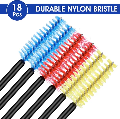 Vista 3 de Prasacco 18 piezas de alimentador de colibríes, cepillos de limpieza de mini cepillo de limpieza de nailon, cepillo limpiador pequeño para botellas