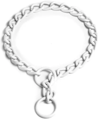 Vista 12 de Platinum Pets Collar de entrenamiento de cadena revestida, 16 pulgadas por 2-1/0.079 in, cromo negro