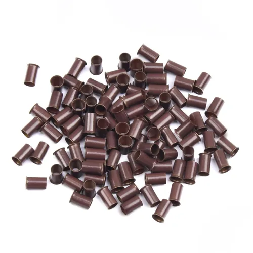 Vista 24 de Vlasy Microanillos de eslabones de cuentas, cuentas de microenlace de 0.136 pulgadas, tubos de cobre sin silicona, microcuentas para plumas