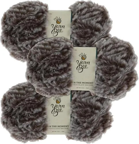 Vista 13 de Bee - Hilo súper voluminoso para tejer y tejer, madeja suave de 62 yardas de hilo 100% poliéster para mantas, sombreros y más, accesorios