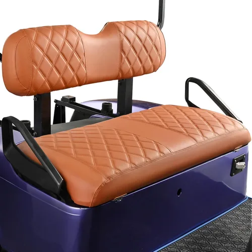 NOKINS Juego de Fundas de Asiento de Diamante para Carrito de Golf, Compatible con EZGO TXT 1994-2013/EZGO RXV Almohada de Asiento Delantero