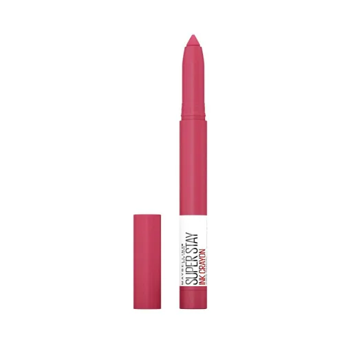 Vista 33 de Maybelline Super Stay Ink Crayon Lápiz labial, Crayón de labios mate con punta de precisión y afilador incorporado, larga duración hasta 8 horas