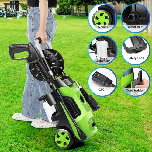 Vista 6 de Potable con tubo de 33 pies, 4 boquillas, lo mejor para el hogar/coches/vallas/ventanas, hierba