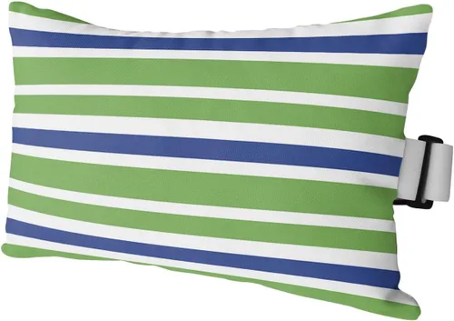 Vista 18 de T&H XHome Almohada de exterior para tumbona, diseño geométrico simple de rayas, impermeable, almohada lumbar con correa elástica ajustable
