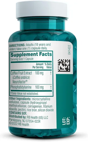 Vista 20 de NEURIVA Suplemento cerebral nootrópico descafeinado original probado clínicamente para memoria, concentración y concentración, neurofactor
