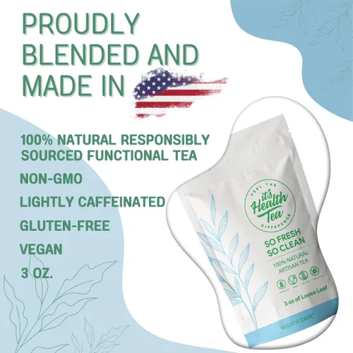 Vista 2 de So Fresh, So Clean Herbal Tea — Fresh Breath Support & Oral Comfort* 3 oz. Loose Leaf with 35 Empty Tea Bags Included