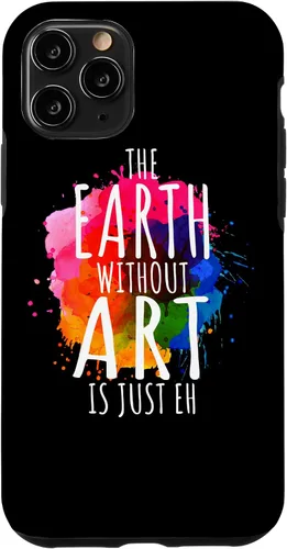 Vista 29 de Funda para iPhone 16 Earth Without Art Is Just Eh, artista de pintura, juego de palabras, arte