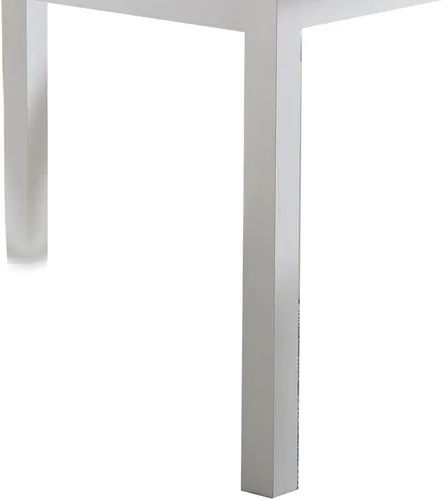 Vista 4 de Benjara Mesa de comedor rectangular con marco de madera con patas rectas, color blanco