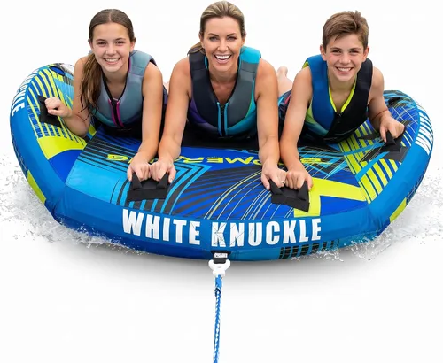 Towable Tubes for Boating, Inflatable Boat Tubes, Pull Behind Tubes, Water Sport Towables, Lake Tubes & Boating Tubes for Water Tubing Fun by White
