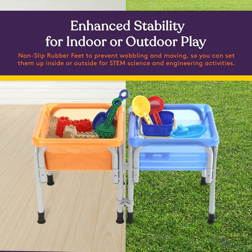 Vista 3 de Special Supplies Sensory Activity Table for Kids and Toddlers -with Plastic Buckets and Beach Toys for Interactive Learning - Water, Sand, and STEM