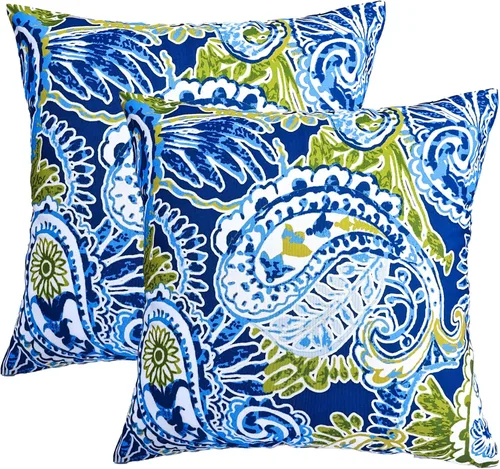 JMGBird Juego de 2 fundas de almohada de 18 x 18 pulgadas, cuadradas, decorativas, para interiores y exteriores, funda de cojín suave, decoración