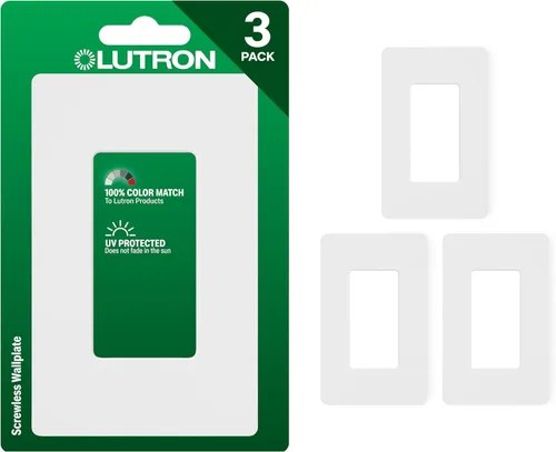Vista 26 de Lutron Claro - Placa de pared de 1 banda (paquete de 6) CW-1-AL-6 almendra