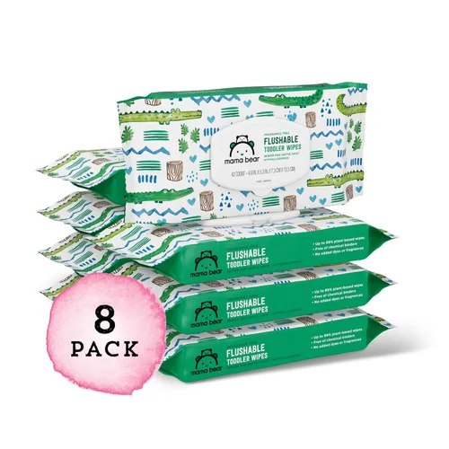 Vista 7 de Marca Yaxa – Mama Bear - Toallitas de inodoro desechables para niños pequeños, sin perfume, formuladas sin fragancia, hipoalergénicas, a base