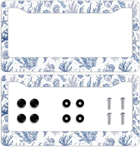 Vista 9 de Marco de matrícula de gato con dibujos animados de animales y gatos, personalizable, marcos de matrícula de acero inoxidable a prueba de óxido