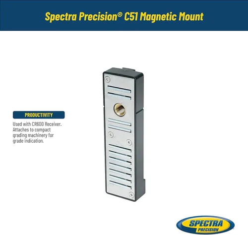 Vista 2 de Spectra Precision Abrazadera de varilla C51 con liberación rápida, accesorio para receptores CR600, HR400, HR500
