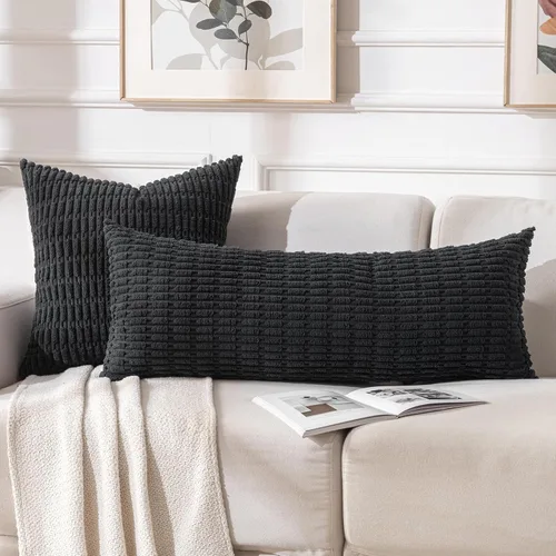 Vista 283 de Fancy Homi Paquete de 2 fundas de almohada decorativas color verde azulado de 18 x 18 pulgadas para sala de estar, sofá, cama, sofá, rústico