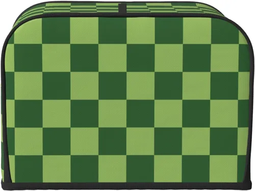 Vista 30 de Funda para máquina de pan de 2 rebanadas de color blanco y negro con bolsillos, cubierta para tostadora, protección de huellas dactilares, lavable a