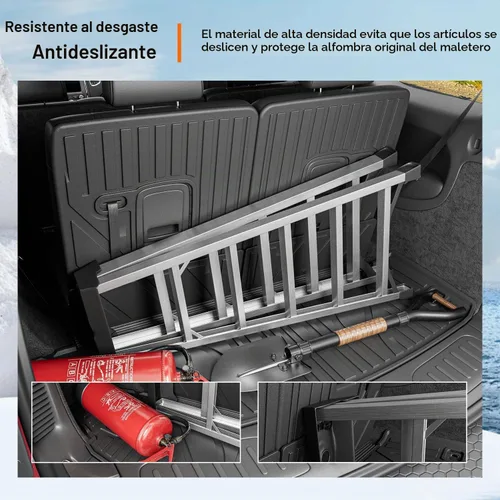 Vista 4 de powoq Cargo Mat 3rd Backrest Mat Compatible with 2016-2026 Dodge Durango Alfombrilla para maletero y respaldo de tercera fila