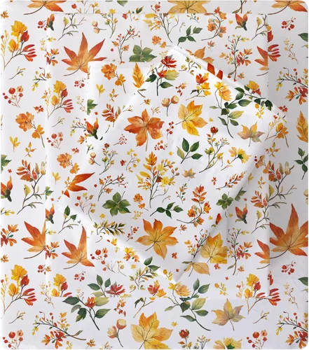 Vista 9 de Viviland - Juego de sábanas floral individual, 3 piezas, diseño bohemio azul con patrón de flores y estampado turco de cachemira, de microfibra