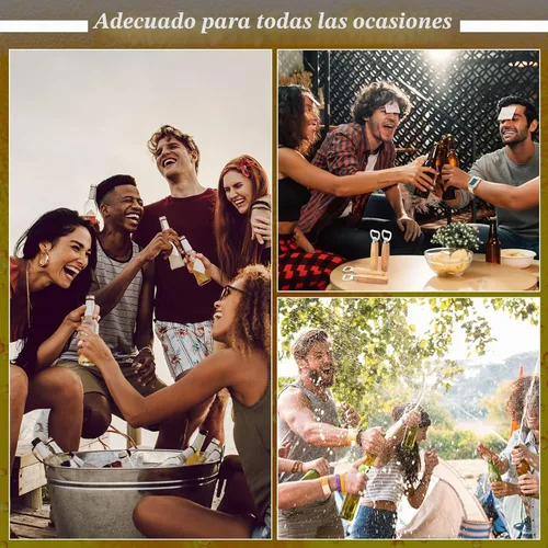 Vista 6 de Mifoci 100 piezas de abrebotellas de madera para boda, de acero inoxidable, abrebotellas de vino de madera a granel, regalos grabados