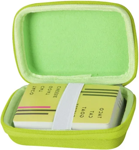 Vista 4 de adada Estuche de viaje para Taco Cat Goat Cheese Pizza - No incluye tarjetas (Negro+Verde)