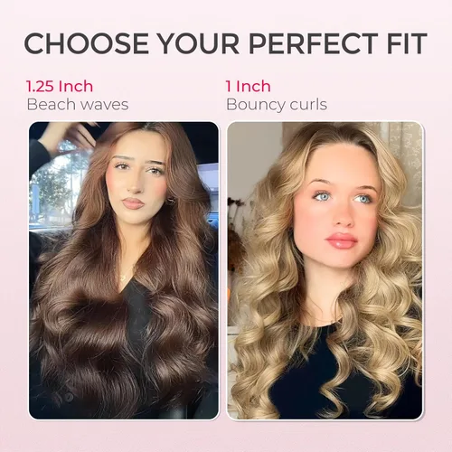 Vista 3 de TYMO Rizador Automático Giratorio - TYMO CURLPRO Varita de Rizado para Ondas de Playa, Rizador de Pelo Portátil, 500 Millones de Iones, Voltaje Dual