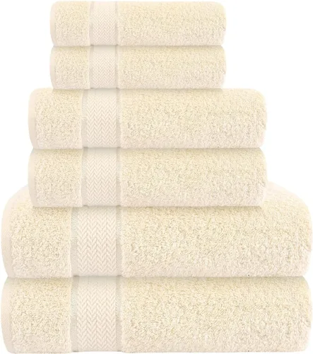 Vista 26 de Toallas de baño de lujo, 100% algodón, ultra suaves, de felpa, gruesas, esponjosas, altamente absorbentes, de secado rápido, para el hogar
