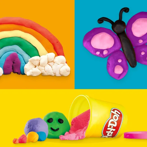 Vista 6 de Play Doh - Compuesto para modelado, paquete de 10 colores surtidos, no tóxico, latas de 2 onzas, regalos para relleno de calcetines navideños