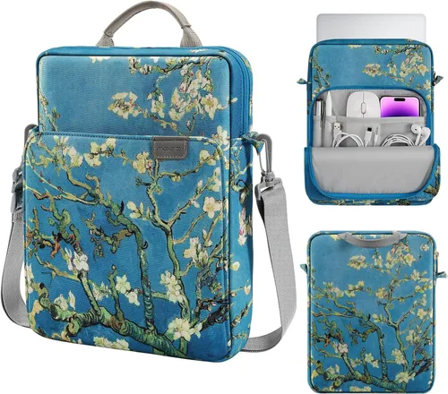 Vista 24 de MoKo Funda para tablet de 13 pulgadas, compatible con iPad Pro M5 de 13 pulgadas y Air M4/M3, iPad Pro 12.9 M2 y M1, Surface Laptop Go 12.4, Galaxy