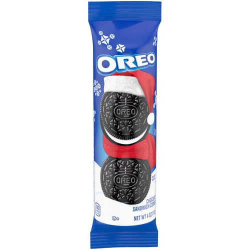 Vista 5 de OREO Galletas de sándwich de chocolate, galletas navideñas, paquetes de relleno de calcetines de 12-4 onzas